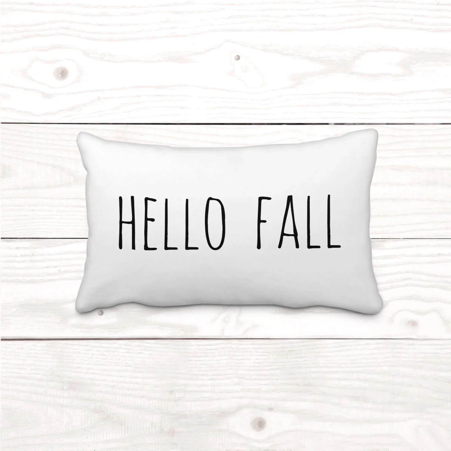 "Hello Fall" Lumbar—Pillow Cover