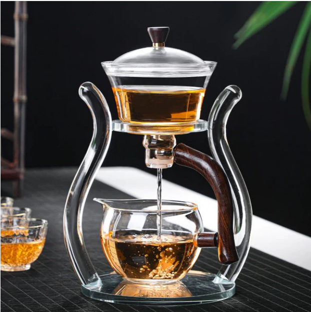 RORA Glass Automatic Lazy Magnetic Kungfu Teapot Suit